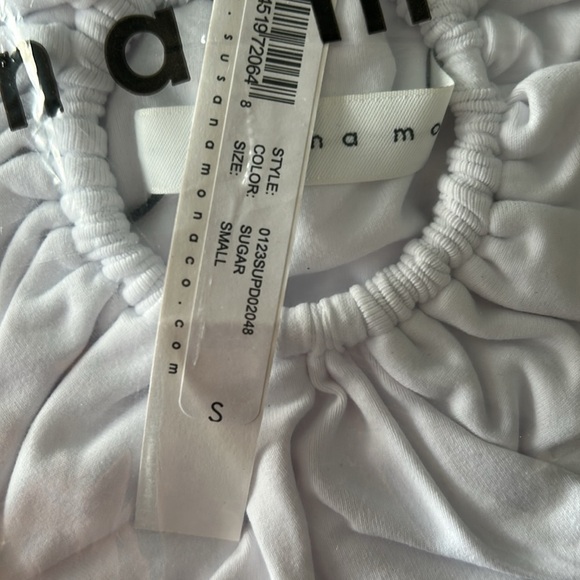 Susana Monaco NWT Ring Front Slit Dress in Sugar (White) - Picture 5 of 6